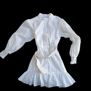 NWT Mare x Anthropologie White Eyelet Women's Dress Size Small